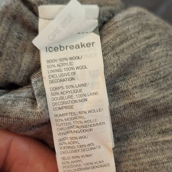 Icebreaker Beanie Women's OSFM Striped Pom Lined Wool Acrylic Winter Cozycore - Picture 6 of 8